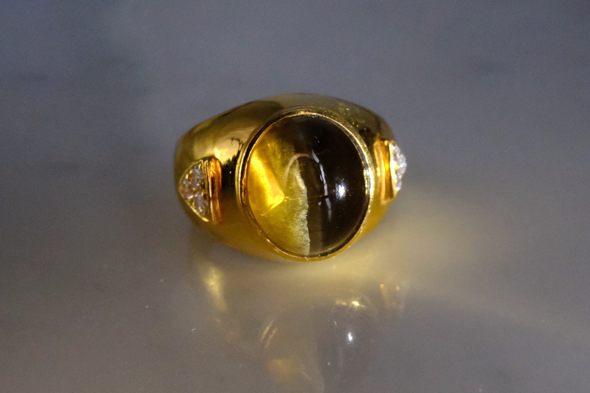 Buy CEYLONMINE Cats eye Ring with natural Original Stone Gold Plated Ring  Online at Best Prices in India - JioMart.