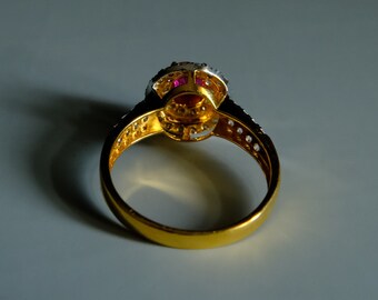 SOLD Vintage Burma Ruby Ring 18k - Etsy