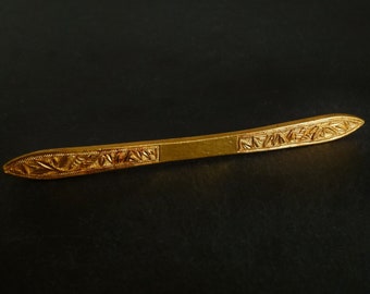 Antique 24k Solid Gold Chinese Hair Stick Pin
