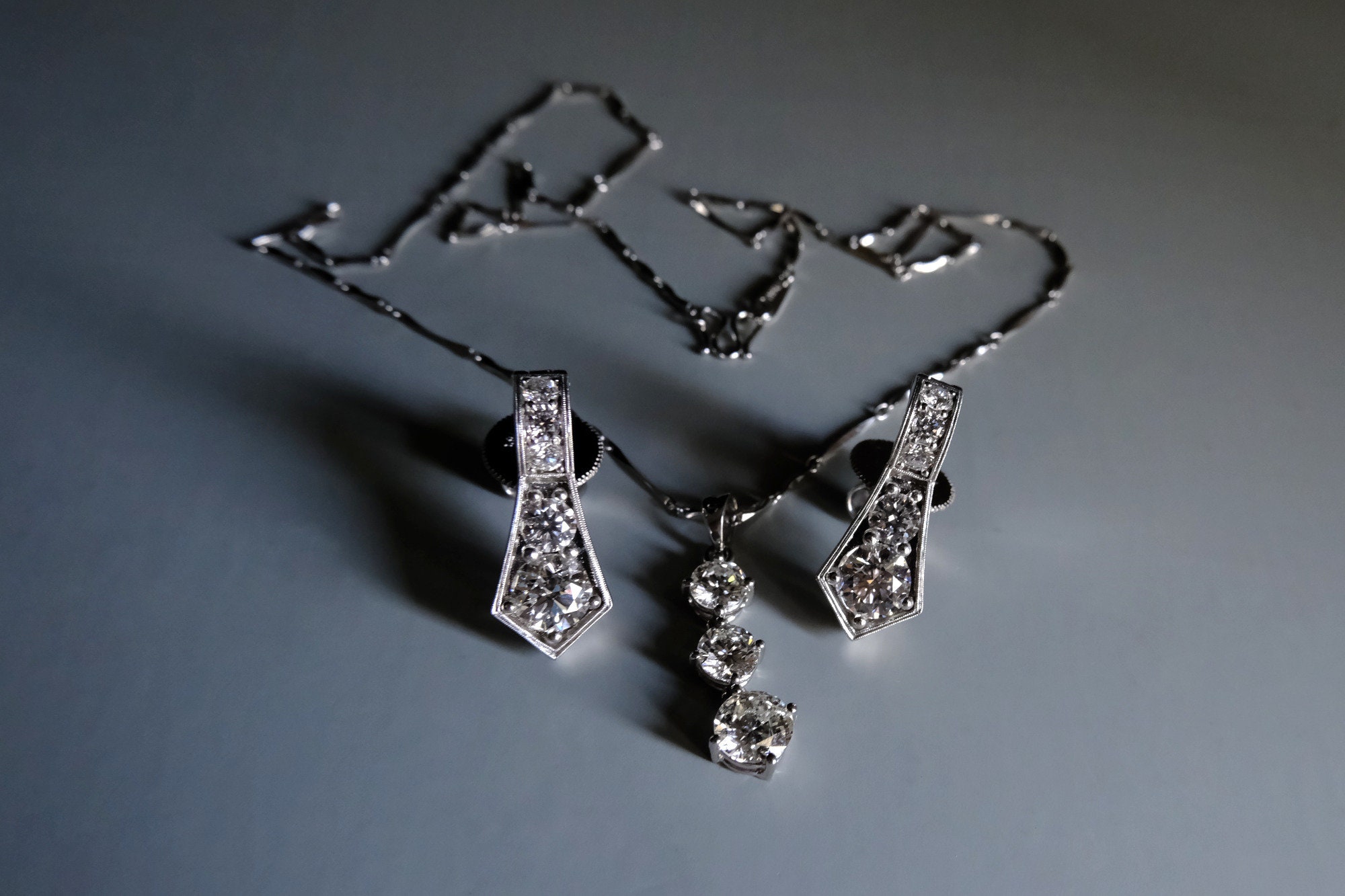 Buy D Color Triple Excellent Diamond Earrings Platinum 18k GIA Online in India Etsy