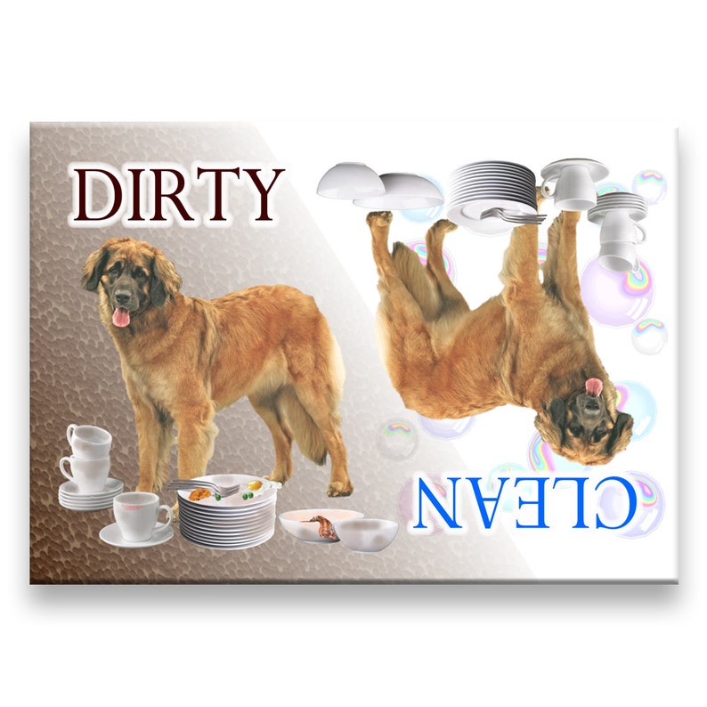 Leonberger Clean Dirty Dishwasher Magnet