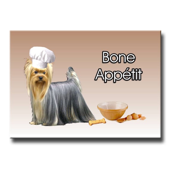 Yorkie refrigerator magnet 3 1//2 x 3 1//2