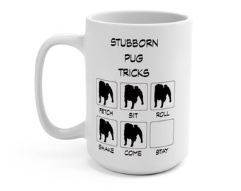 SIBERIAN HUSKY Stubborn Tricks EXTRA LARGE 15oz COFFEE MUG 