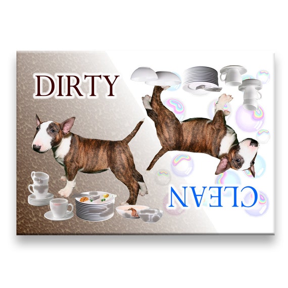 Dirty DISHWASHER MAGNET Dog TOY FOX TERRIER Clean