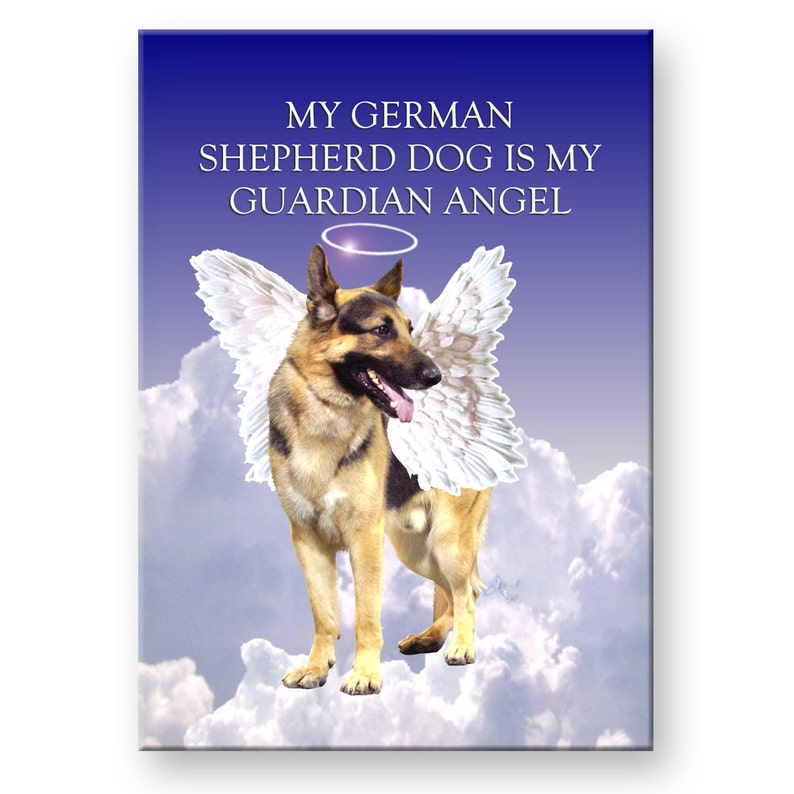 German Shepherd Dog Guardian Angel Fridge Etsy
