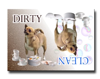 Chihuahua Clean Dirty Dishwasher Magnet No 1