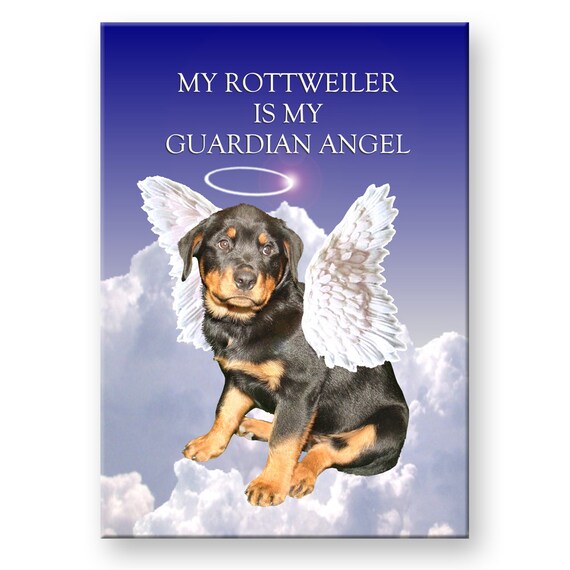 Rottweiler Guardian Angel Refrigerador Magnet Etsy
