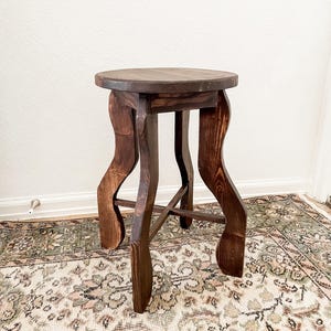 Vintage Stil Kiefernholz Hocker, Massivholz, Rustikaler Hocker, Handgemacht, Blumenständer, Holz Riser