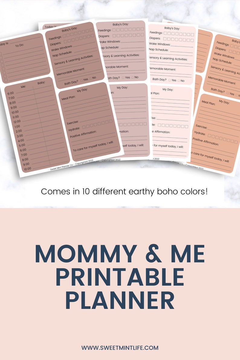 Printable Daily Planner Page for Work From Home and Stay at Home Moms ...