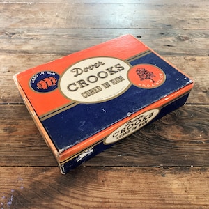 Vintage Dover Crooks Cured in Rum Cigar Box Vintage American Tobacciana Old Cigar Box American Cigar Box