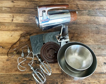 Vintage Sunbeam Mixmaster 350 12 Speed Stand Mixer Retro Chrome Kitchen Stand Mixer Chrome Vintage Sunbeam Countertop Mixer