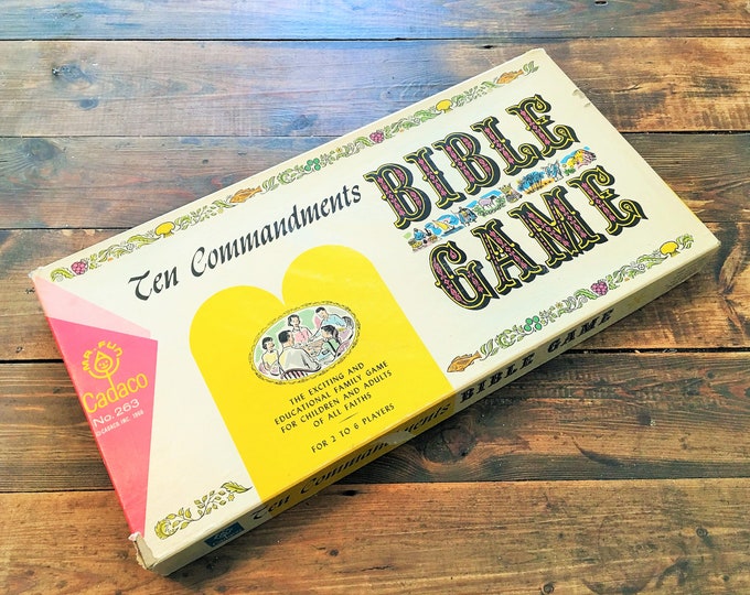 1966 Ten Commandments Bible Game/vintage Religious Board Game Etsy