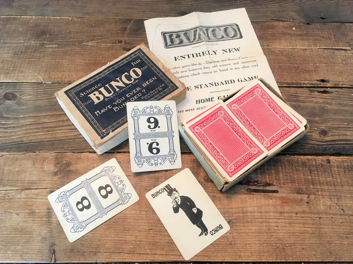 Antique 1904 Bunco Card Game/Collectible Bunco Cards in Etsy