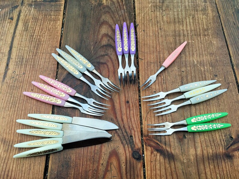 20 Piece Vintage Set of Appetizer Forks and Knives/Retro 20 Etsy