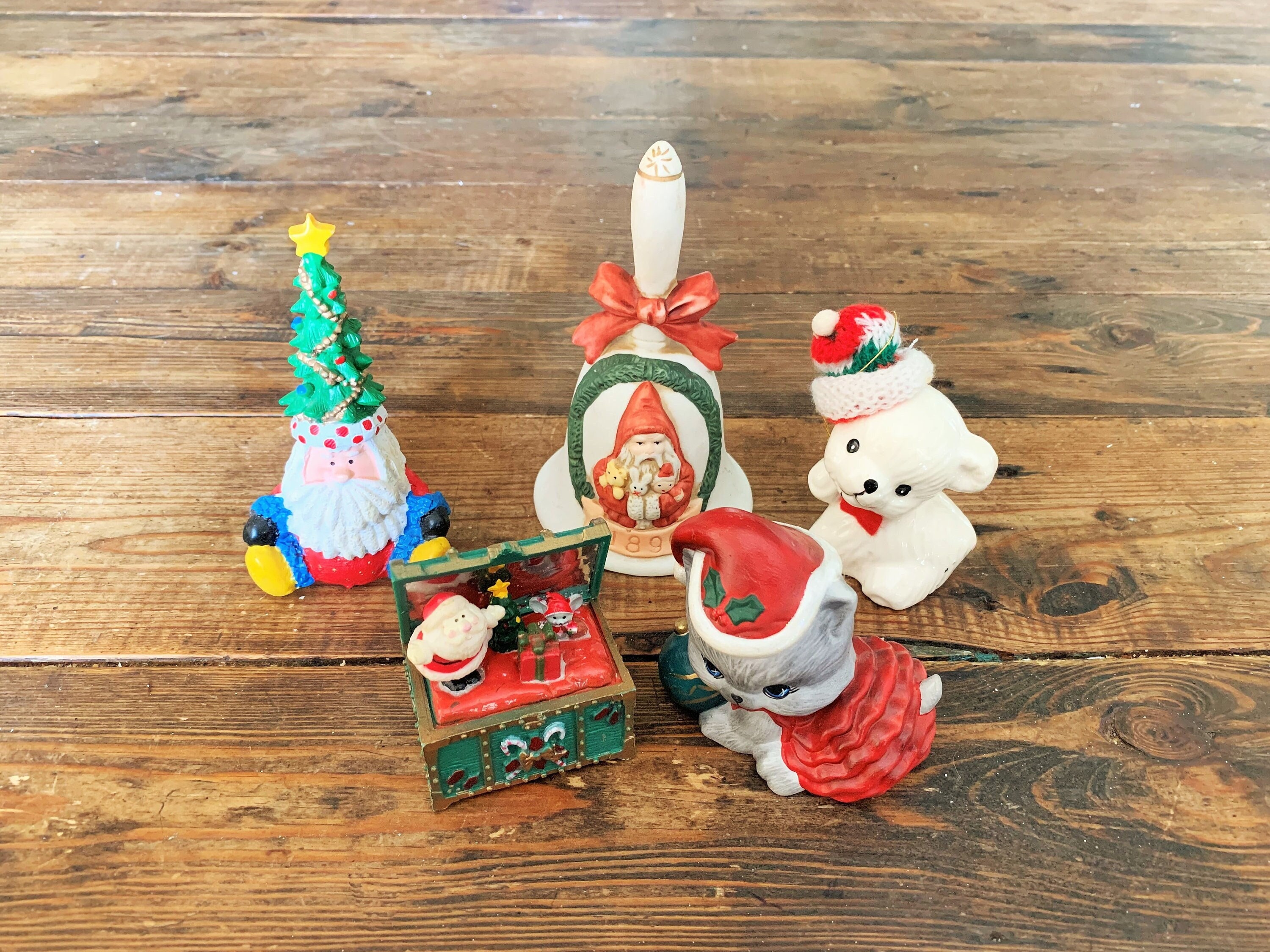 Vintage Christmas Collection of 5 Assorted Ornaments/vintage Etsy