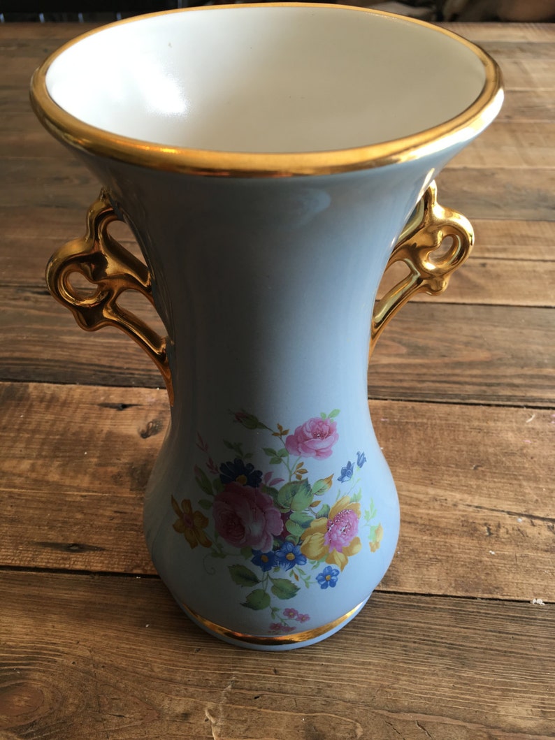 Pair of Vintage Abingdon Blue Vases/Collectible Set of Vases/ | Etsy