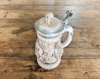 ヴィンテージ ドイツビールジョッキ（蓋付き）ミュンヘン