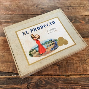 Vintage El Producto 10 Queens Cigar Box Vintage Tobacciana Old Cigar Box George Burns Favorite Cigars Box Empty