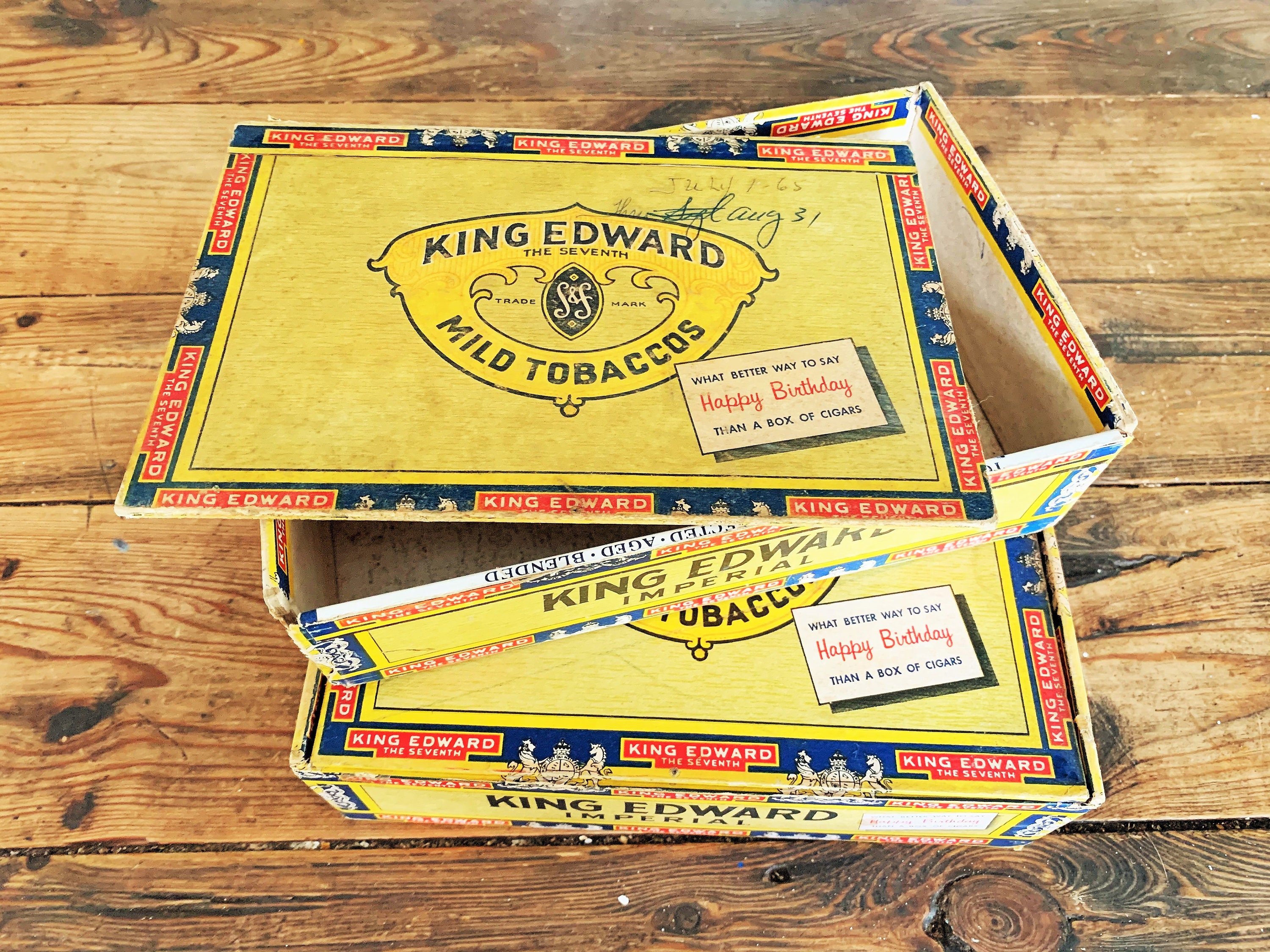 Pair of Vintage King Edward the Seventh Mild Tobaccos Cigar