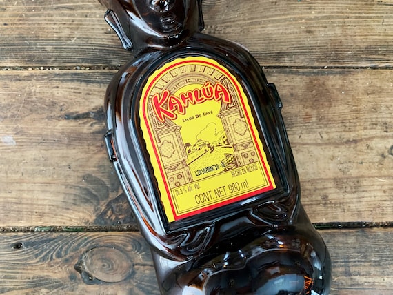 Vintage Kahlua Licor De Café Mayan Figural Bottle Mexico Brown