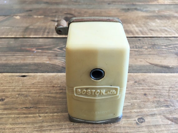 Vintage Bostonette Manual Pencil Sharpener retro Table Mounting
