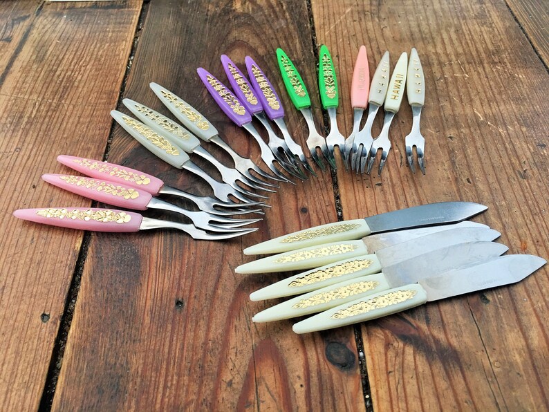 20 Piece Vintage Set of Appetizer Forks and Knives/Retro 20 Etsy