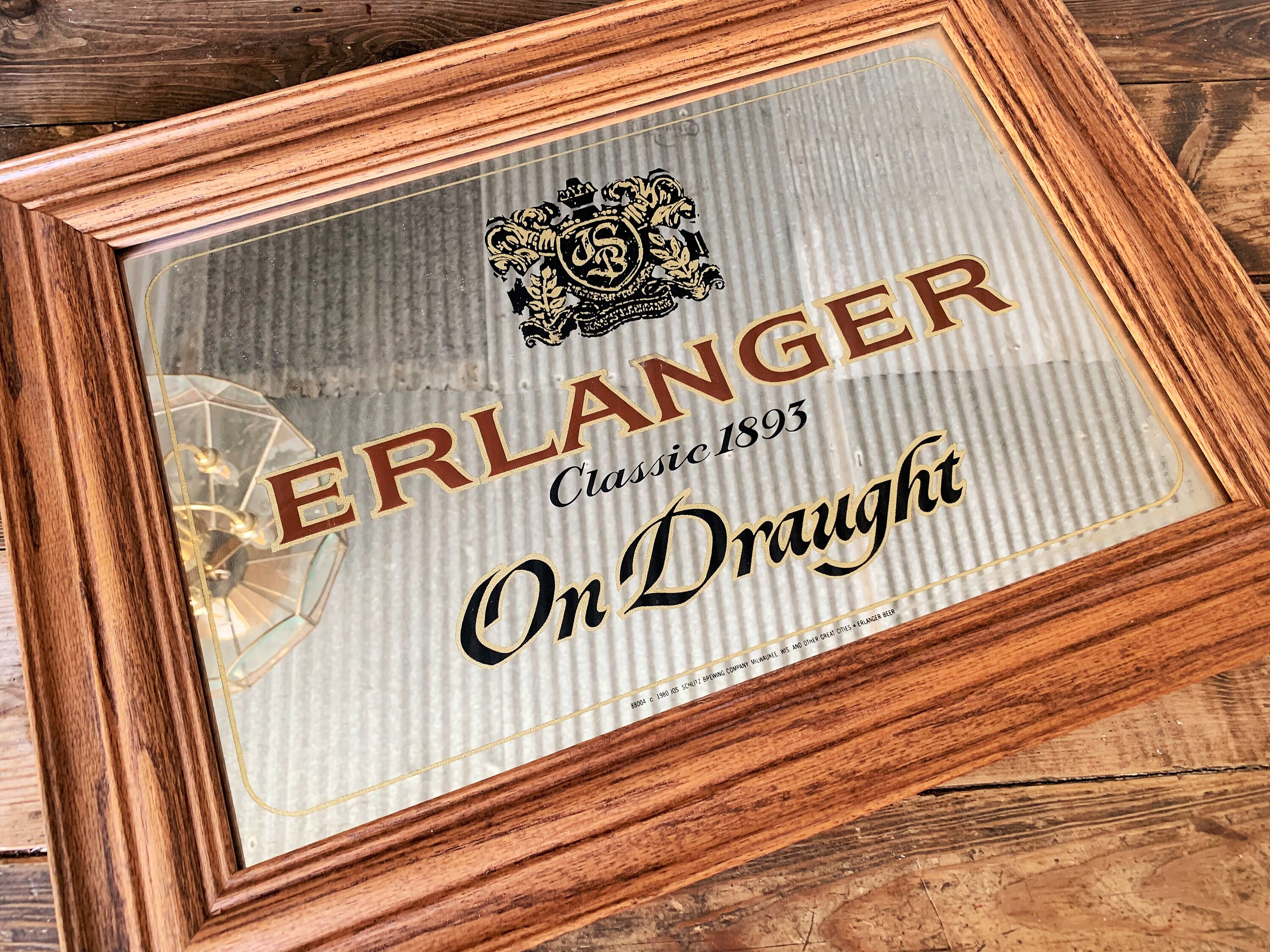 アンティークパブミラー 壁掛け SCHLITZ BEER ヴィンテージ 大きめ鏡