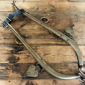 Solid Brass Metal Horse Harness Set of Horse Hames Collectible Rustic Farm Décor Barn Décor Horse Equipment Farmhouse Décor