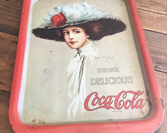 Vintage Coca-Cola Tin Tray/Collectible Coca Cola
