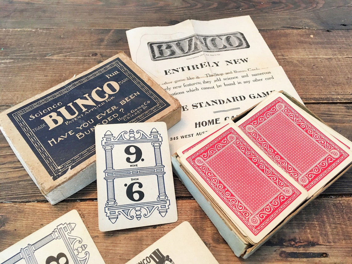 Antique 1904 Bunco Card Game/Collectible Bunco Cards in Etsy