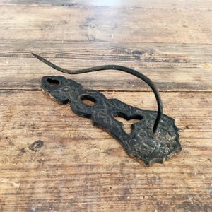 Antique Receipt Holder Wall Hanging Antique Cast Iron Wall Mount Receipt Hook Bill Invoice Holder Spike Spindle Art Nouveau Design