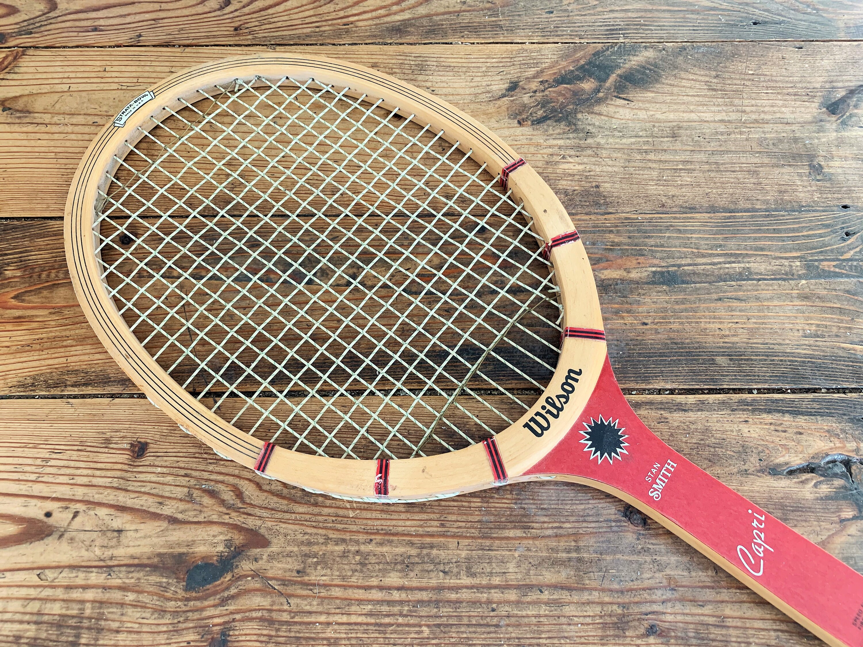 Vintage Wilson Stan Smith Capri Racchetta da tennis in legno