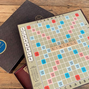 Vintage 1953 Scrabble Game Collectible Vintage Board Games Scrabble a Crossword Game Spelling Game Vintage Toys Scrabble Game