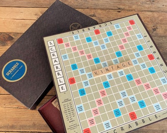 Vintage 1953 Scrabble Game Collectible vintage Board Games Scrabble a Crossword Game Spelling Game