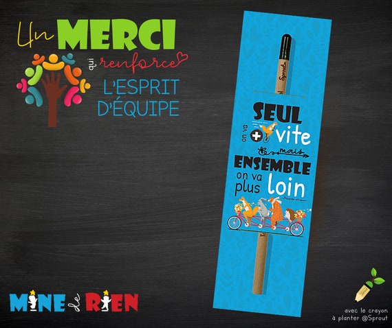 Carte D Encouragement Travail D Equipe Accompagnee Etsy