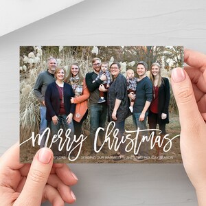 Tarjeta de vacaciones imprimible, tarjeta de fotos de Navidad imprimible, tarjeta de Navidad de fotos moderna imprimible,