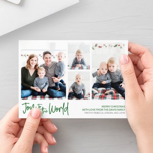 Druckbare Multi Foto Weihnachtskarte, Weihnachtskarte, Weihnachtskarte Ideen, Personalisierte Weihnachtskarte mit Fotos 2021