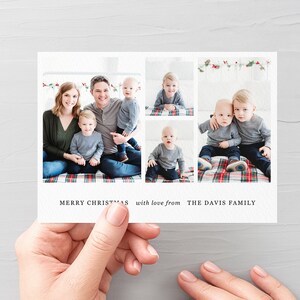 Druckbare Multi Foto Weihnachtskarte, Weihnachtskarte, Weihnachtskarte Ideen, Personalisierte Weihnachtskarte mit Fotos 2021