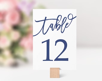 Navy Table Numbers - Etsy