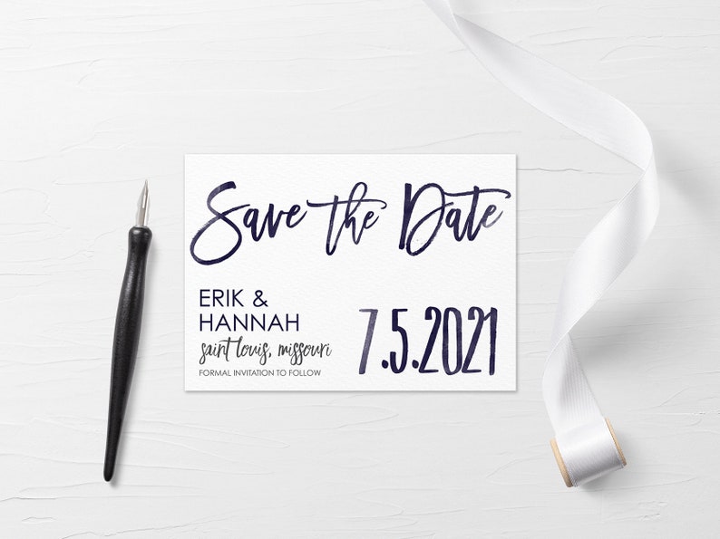 Rustic Wedding Invitation Kit, Navy Wedding Invitation Suite, Printable Wedding Invite Suite, Navy Wedding Invite, Navy Save the Date imagem 5