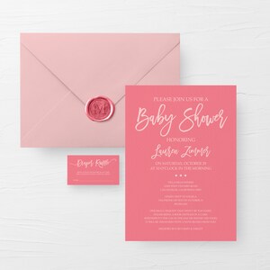 Baby-Dusche-Einladung Mädchen, druckbare Baby-Dusche-Einladung mit Windel Raffle Tickets, 5 x 7 Zoll Mädchen Baby-Dusche lädt
