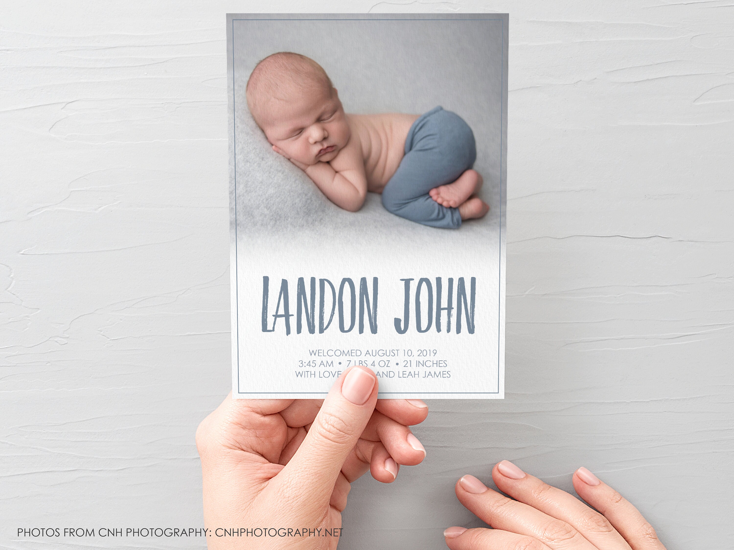 Birth Announcement Birth Announcement Card Birth Card Baby | Etsy