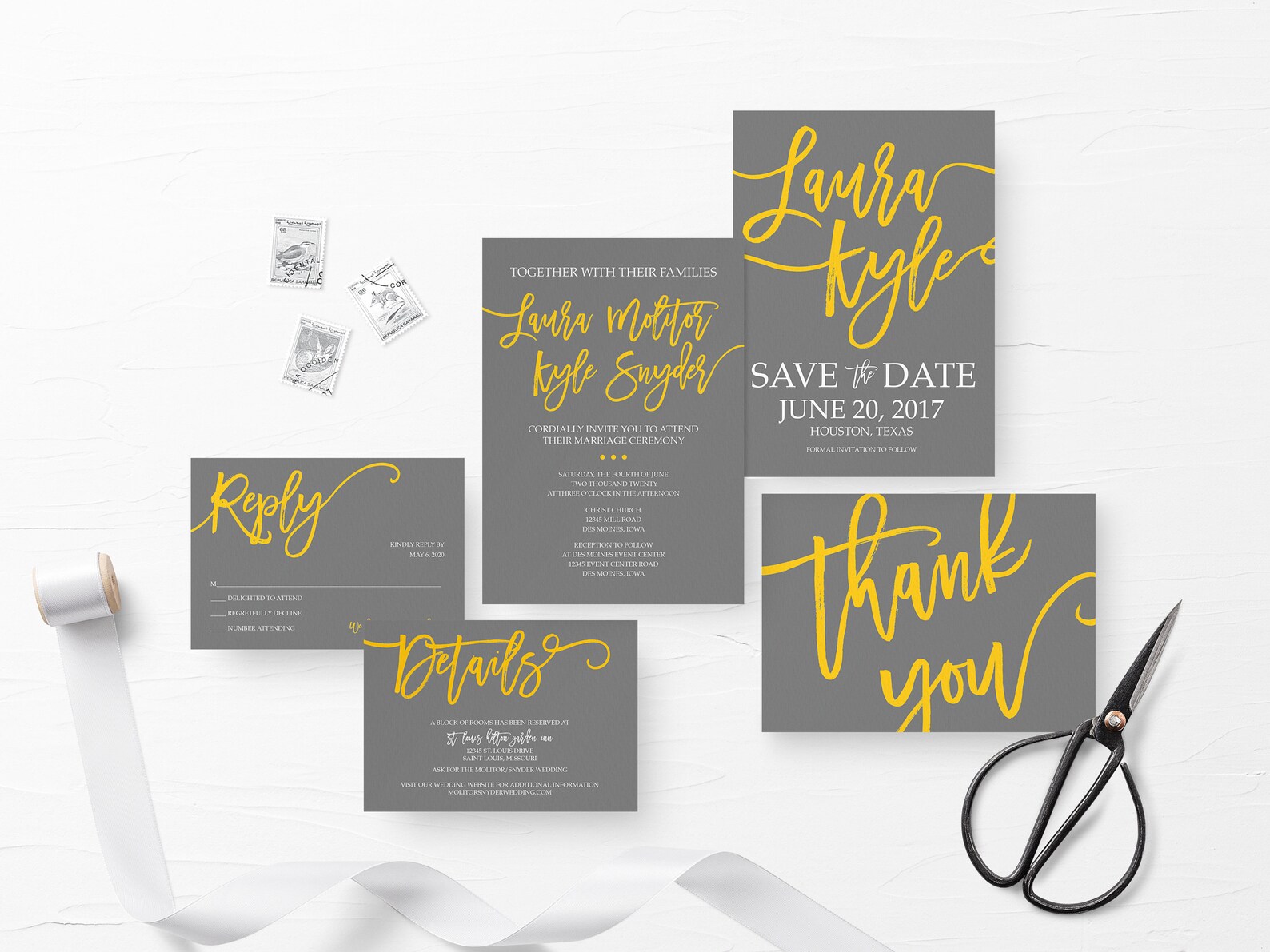 Printable Wedding Invite Suite Rustic Wedding Invitation Kit | Etsy