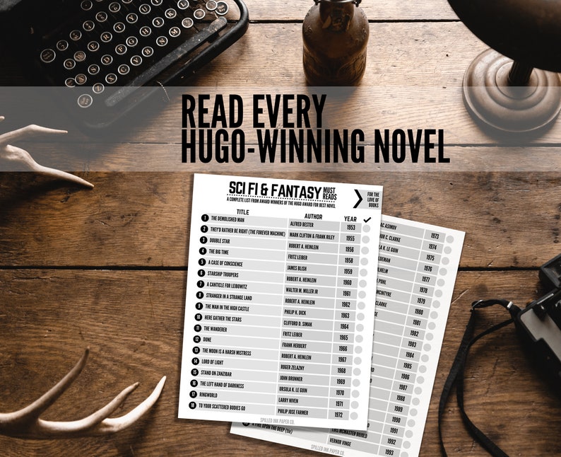 Hugo Award Reading List | Printable Book Log | Summer Reading Planner ...