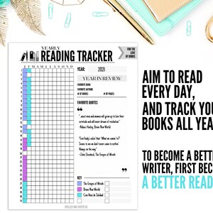 Yearly Reading Log | Printable Book Log | Reading Planner | Track ...
