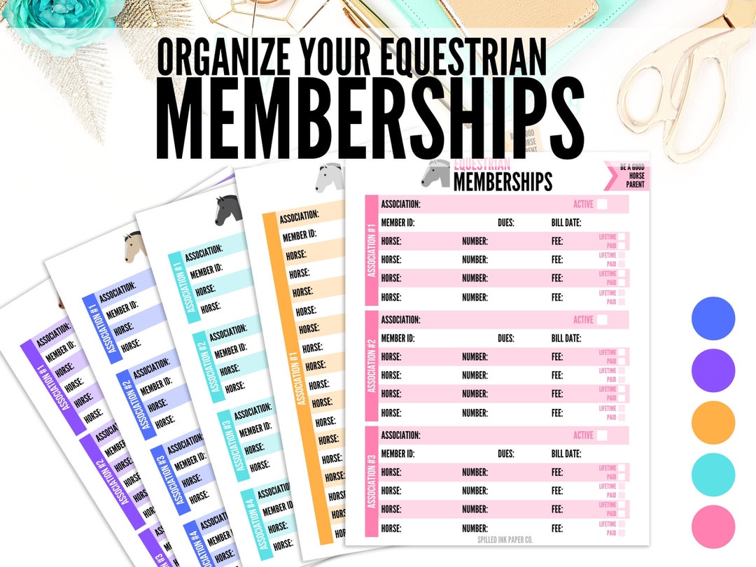 Printable Horse Show Sheet Printable Equestrian Memberships Association
