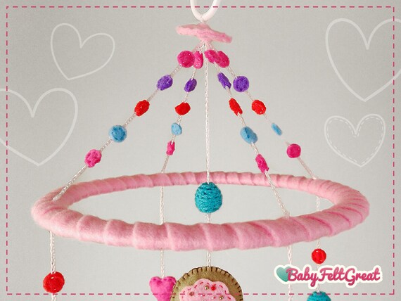 Baby Girl Mobile Baby Mobile Baby Girl Nursery Mobile Etsy