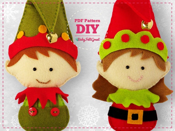 Navidad Patrones PDF DIY Duendes adorno fieltro Navidad - Etsy España Navidad Patrones PDF DIY Duendes adorno fieltro Navidad - Etsy España