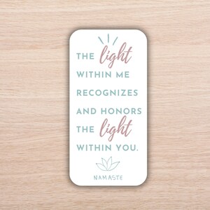 NAMASTE The Divine Light In Me Honors You Wall Decor Art Print On...