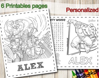 Download Marvel Coloring Book Etsy